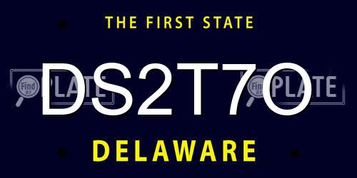DS2T7O Delaware License Plate