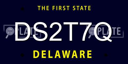 DS2T7Q Delaware License Plate