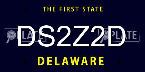 DS2Z2D Delaware License Plate