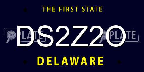 DS2Z2O Delaware License Plate