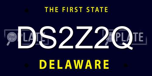 DS2Z2Q Delaware License Plate