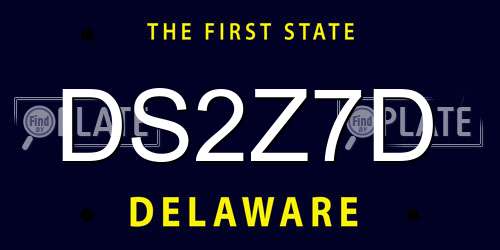 DS2Z7D Delaware License Plate