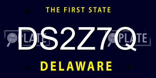 DS2Z7Q Delaware License Plate