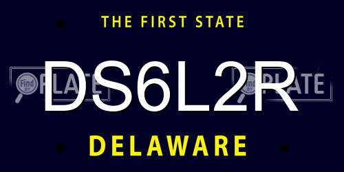 DS6L2R Delaware License Plate
