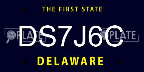 DS7J6C Delaware License Plate