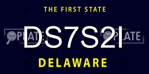 DS7S2I Delaware License Plate