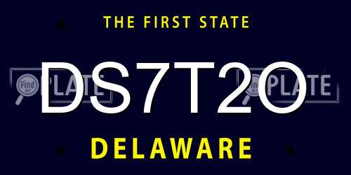 DS7T2O Delaware License Plate