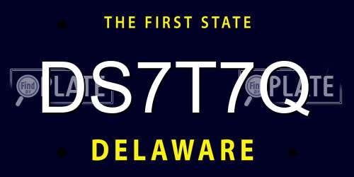 DS7T7Q Delaware License Plate
