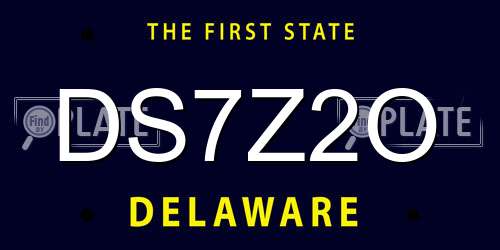DS7Z2O Delaware License Plate