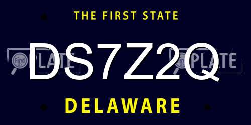 DS7Z2Q Delaware License Plate