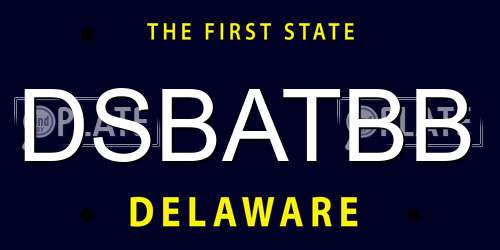 DSBATBB Delaware License Plate