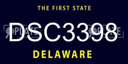 DSC3398 Delaware License Plate