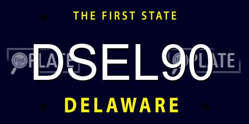 DSEL90 Delaware License Plate