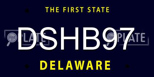 DSHB97 Delaware License Plate