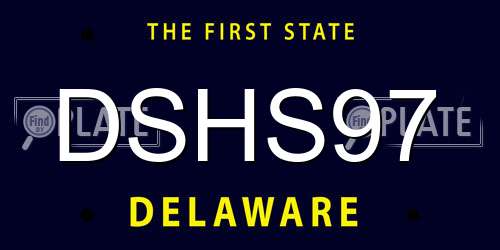 DSHS97 Delaware License Plate