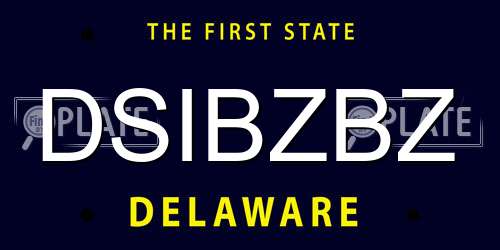 DSIBZBZ Delaware License Plate