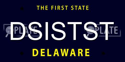 DSISTST Delaware License Plate