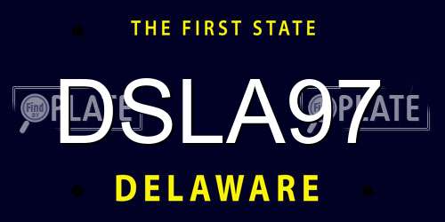 DSLA97 Delaware License Plate