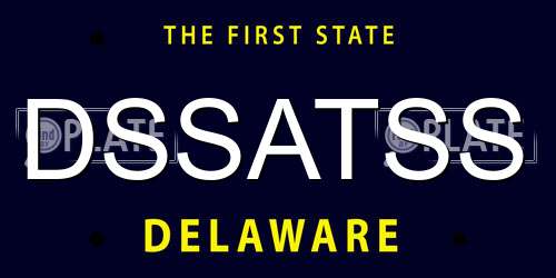 DSSATSS Delaware License Plate