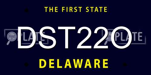 DST22O Delaware License Plate