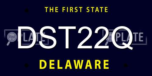 DST22Q Delaware License Plate