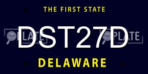 DST27D Delaware License Plate