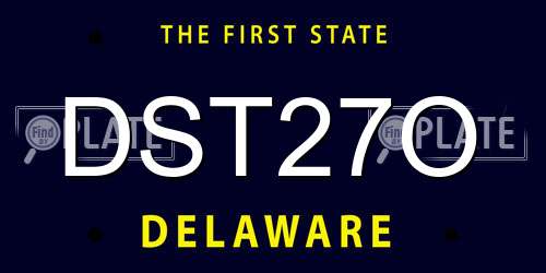 DST27O Delaware License Plate