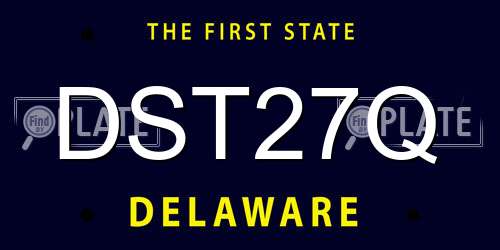 DST27Q Delaware License Plate
