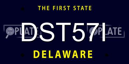 DST57I Delaware License Plate