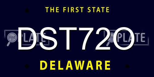 DST72O Delaware License Plate