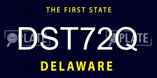 DST72Q Delaware License Plate