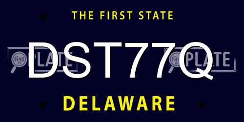 DST77Q Delaware License Plate