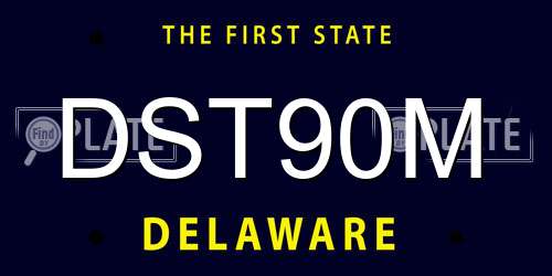 DST90M Delaware License Plate