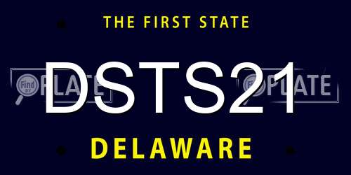 DSTS21 Delaware License Plate