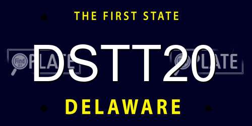 DSTT20 Delaware License Plate
