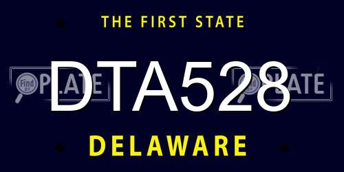 DTA528 Delaware License Plate