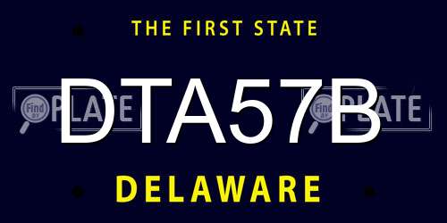 DTA57B Delaware License Plate