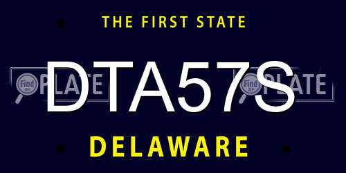 DTA57S Delaware License Plate