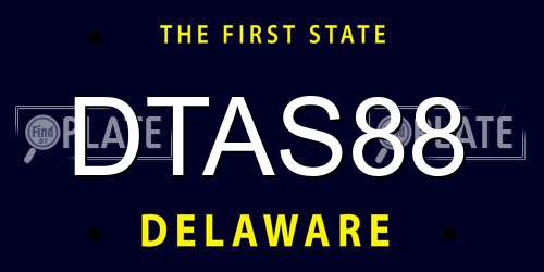 DTAS88 Delaware License Plate