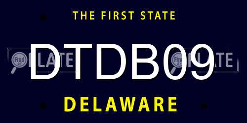 DTDB09 Delaware License Plate