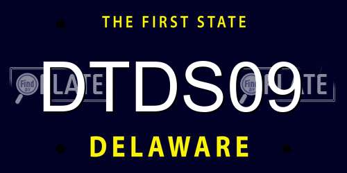 DTDS09 Delaware License Plate