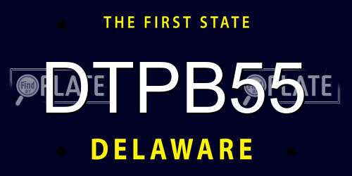DTPB55 Delaware License Plate