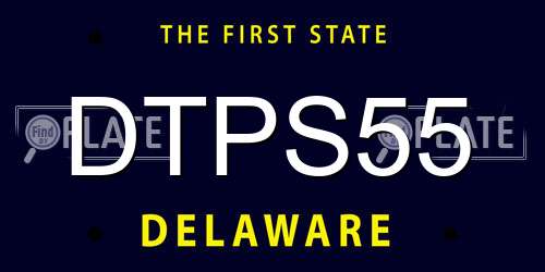DTPS55 Delaware License Plate