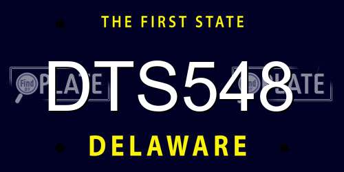 DTS548 Delaware License Plate