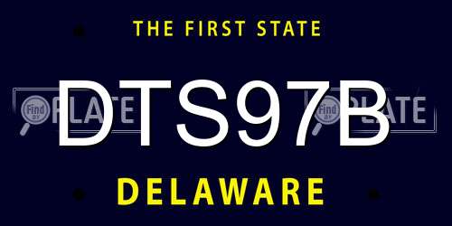 DTS97B Delaware License Plate