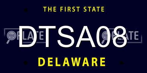 DTSA08 Delaware License Plate