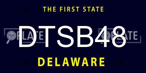 DTSB48 Delaware License Plate