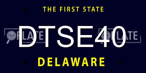 DTSE40 Delaware License Plate