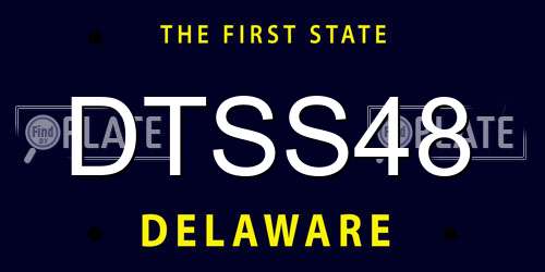 DTSS48 Delaware License Plate