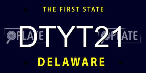 DTYT21 Delaware License Plate